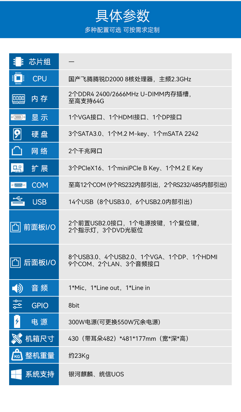 國產(chǎn)化飛騰D2000工控機,麒麟系統(tǒng),金融/政務(wù)國產(chǎn)化替代,DT-610L-TD2KMB.jpg